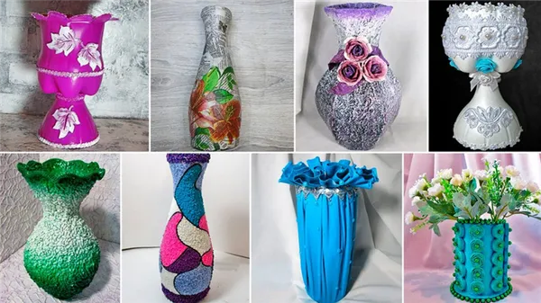 вазы из пластиковых бутылок