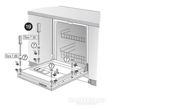 Как установить или снять переднюю панель посудомоечной машины