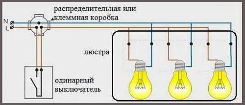 Как подключить люстру с 3 лампами