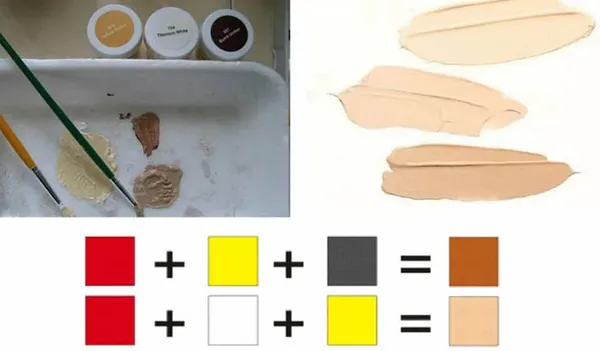 Как сделать бежевый цвет из гуаши, пластилина, красок, фломастеров, карандашами