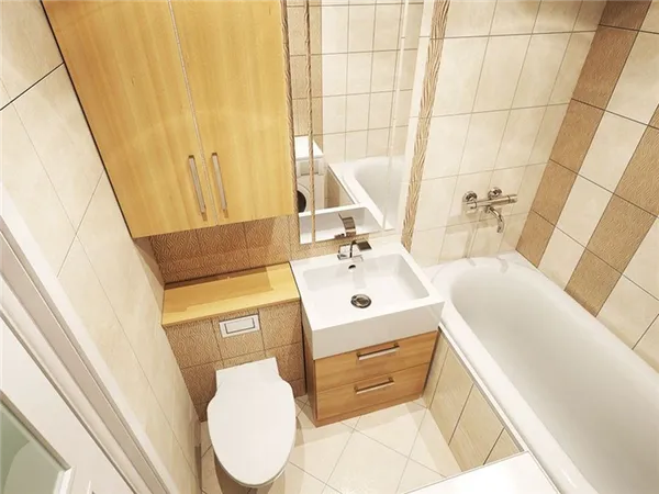 Совмещенный санузел предполагает размещение в одном компактном помещении унитаза, раковины и ванны
