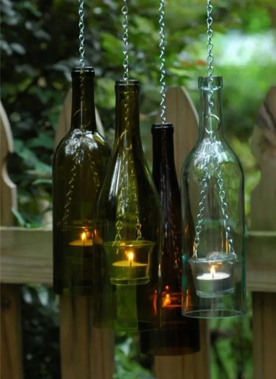Колпаки для свечек из обрезанных бутылок