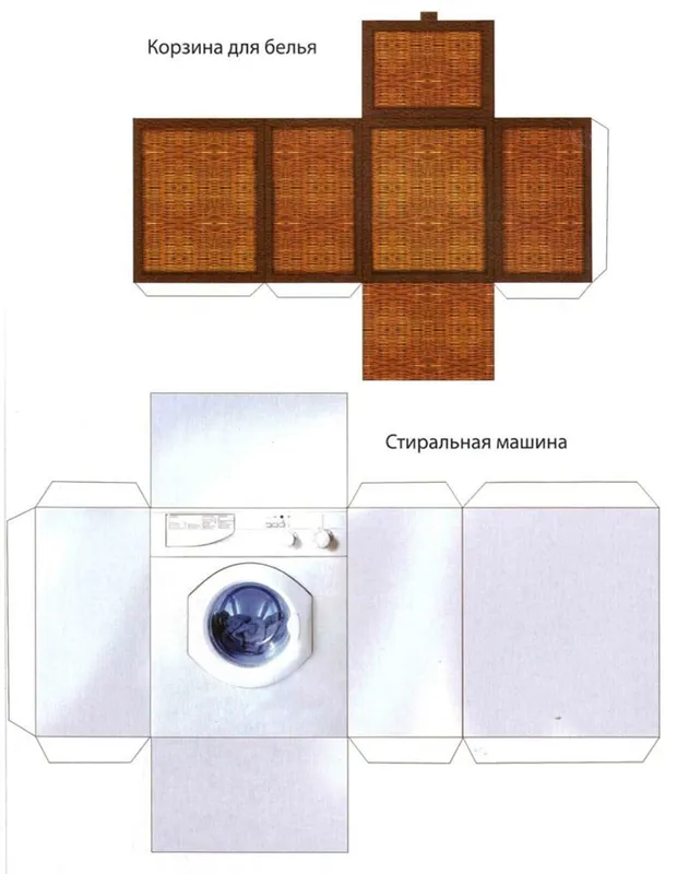 Развертка мебели для кукол