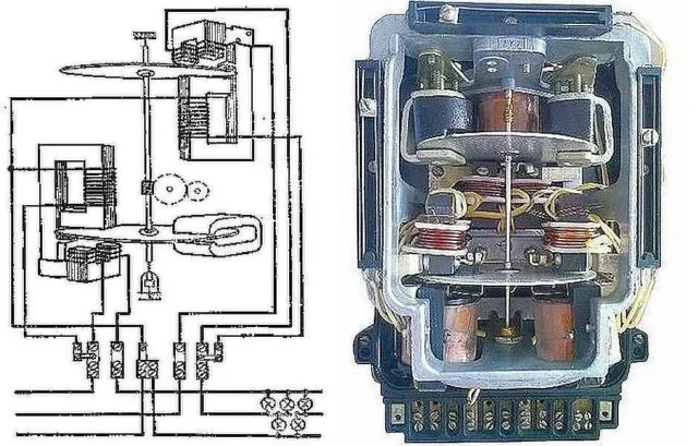Устройство индукционного электромеханического счетчика