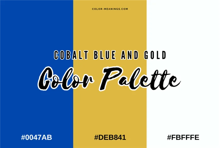 Cobalt Blue and Gold Color Palette