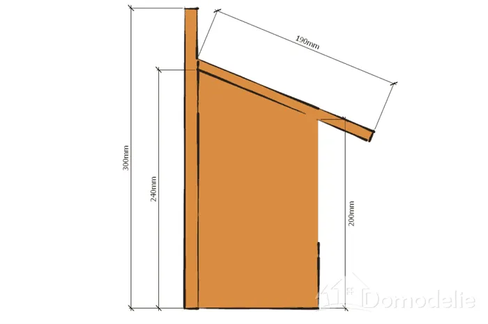 домик для мухоловки крыша