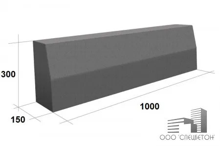 Бордюрный камень БР 100.30.15 Дорожный