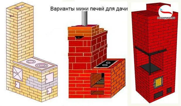 Кирпичная печь для дачи: маленькая печка из кирпича своими руками, небольшая, простая печка