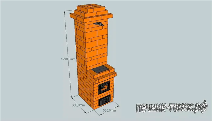 Кирпичная печь для дачи: маленькая печка из кирпича своими руками, небольшая, простая печка