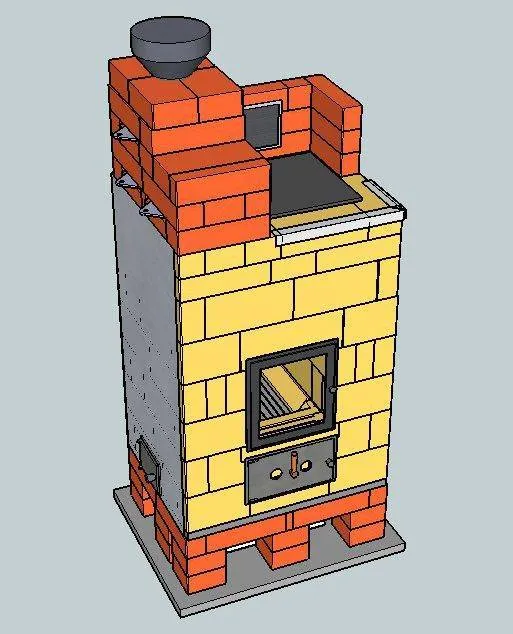 Кирпичная печь для дачи: маленькая печка из кирпича своими руками, небольшая, простая печка